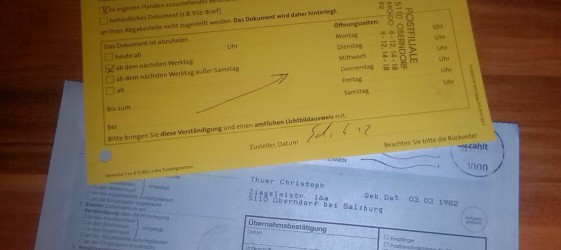 Danke liebe Post!