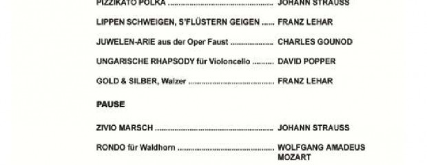 Programm Lippen schweigen sflüstern Geigen - Neujahrskonzert 2014