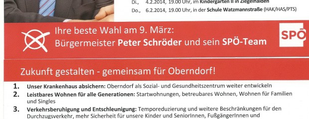 Stadtteilgespräche SPÖ Oberndorf Wahl 2014