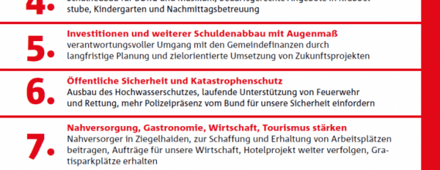 10 Ziele der SPÖ Oberndorf