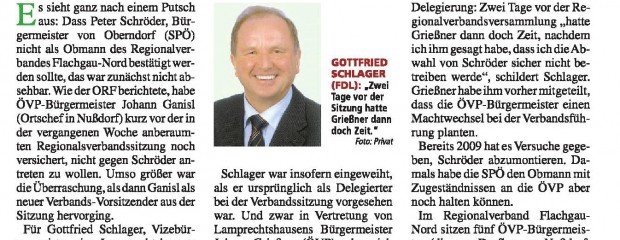 Salzburger Fenster 16.04.2014 - Putsch Regionalverband Flachgau-Nord
