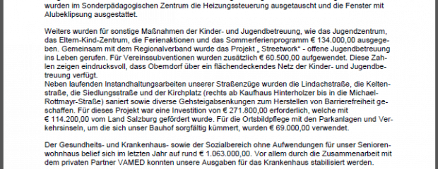 Jahresrechnung 2013 - Mitteilungsblatt Stadtgemeinde Oberndorf Seite 5