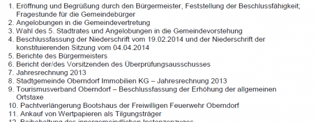Niederschrift Gemeindevertretung 07.05.2014