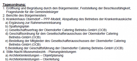 Niederschrift Gemeindevertretung Oberndorf 23.07.2014
