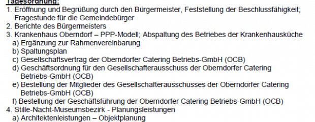 Niederschrift Gemeindevertretung Oberndorf 23.07.2014