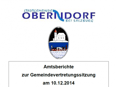 Amtsberichte GV-Sitzung am 10.12.2014